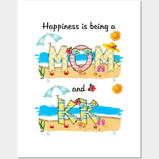 Happiness Is Being A Mom And Kk Summer Beach Happy Mother's Posters and Art